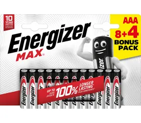 Energizer MAX AAA 8+4 kostenlos 1,5 V Alkaline / 12 Stück / LR03