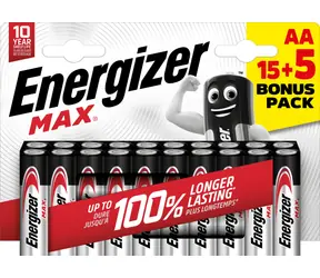 Energizer MAX AA 15+5 kostenlos 1,5 V Alkaline / 20 Stück / LR6