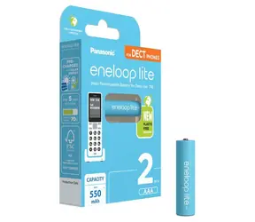 Panasonic Eneloop Akku AAA 550 mAh 2 Stück / Ni-MH / Blister
