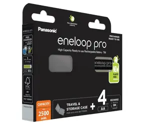 Panasonic Eneloop Pro Akku AA 2500 mAh 4 Stück / Ni-MH / Blister & Reiseetui