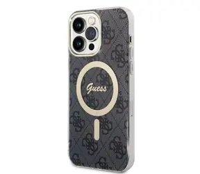 Guess 4G IML MagSafe Rückseite für Apple iPhone 14 Pro Max, schwarz
