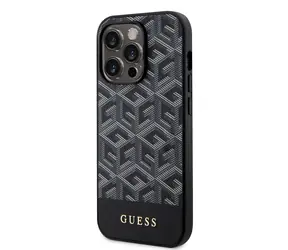 Guess PU G Cube MagSafe Rückseite für Apple iPhone 14 Pro Max schwarz