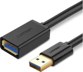 Ugreen Kabel USB-A 3.0 (M) - USB-A 3.0 (F) 0,5 m schwarz