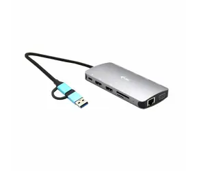 i-TEC 3x Display Metal Nano Dock - Dockingstation / USB 3.0 / USB-C / TB3 / LAN / PD 100W