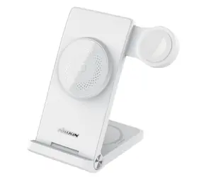 Nillkin PowerTrio 3in1 kabelloses Ladegerät MagSafe für Apple Watch weiß