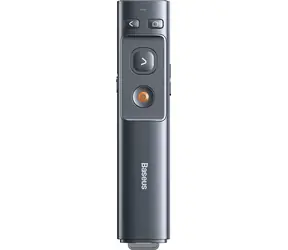 Baseus ACFYB-0G Orange Dot Multifunktionale Fernbedienung für Präsentationen mit Laserpointer Grau