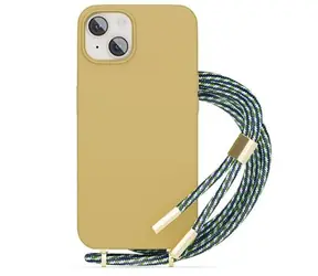 Epico Silikon-Rückseite mit Kordel für Apple iPhone 14 Pro Max Sand