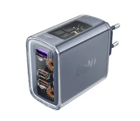 Acefast Exploration-Serie PD65W GaN-Ladegerät grau / 2x USB-C / 1x USB-A / 65W