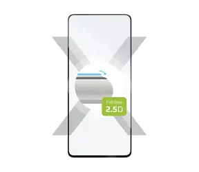 FIXED, vollflächige Schutzfolie aus gehärtetem Glas für Honor 90 Lite 5G, schwarz / deckt das gesamte Display ab 