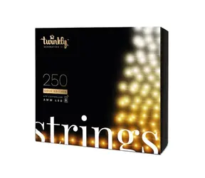 Twinkly Strings AWW 250 Stück 20 m / Intelligente Glühbirnen für den Baum / AWW / Wi-Fi / Bluetooth