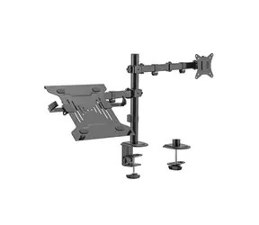 Brateck LDT66-C024ML / Monitor- und Laptophalterung / zwei Arme / Tragfähigkeit 9 + 4 kg / VESA 75 & 100