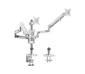 LogiLink BP0090 silber / Arm für 3 Monitore / VESA / 17" bis 27" / bis 7 kg 