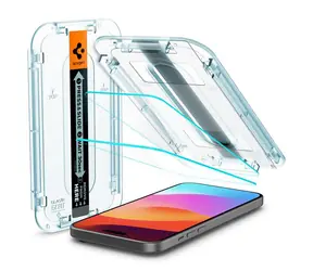 Spigen Glass tR EZ Fit 2 Pack Schutzglas für Apple iPhone 15 
