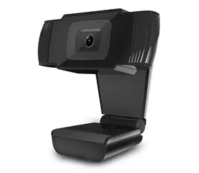 Powerton PWCAM1 schwarz / Webcam / 720p / USB + 3,5 mm