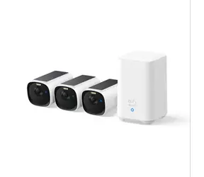 Anker Eufy E40 2K weiß / Outdoor-Kamera mit Solarladung / 3er-Set + HomeBase 2