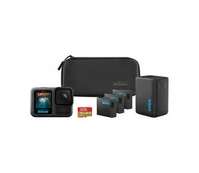 GoPro HERO 13 Black Akku-Bundle / Sportkamera / 5,3K/60fps / 27 MP / USB-C, WLAN & Bluetooth