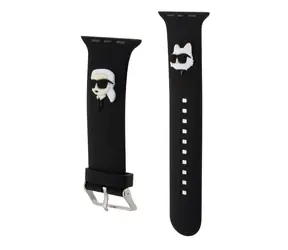 Karl Lagerfeld Karl und Choupette Head NFT-Armband für Apple Watch 38/40/41 schwarz