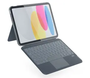 Epico Schutzhülle mit QWERTZ-Tastatur für Apple iPad 10,2" grau