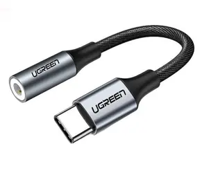 Ugreen Kabel USB-C (M) - 3,5 mm Klinke (F) 0,1 m schwarz