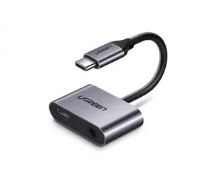 Ugreen Hub USB-C (M) - USB-C (F) & 3,5-mm-Klinke (F) grau