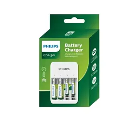 Philips SCB4013NB/00 / USB-Ladegerät für AAA-Batterien / 4X AAA