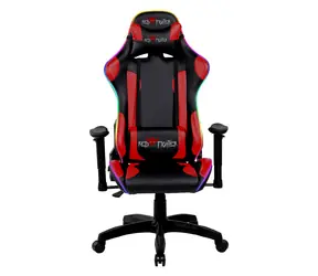 Red Fighter C8 Gamingstuhl schwarz / Kunstleder / RGB-Hintergrundbeleuchtung / abnehmbare Kissen / Tragkraft 132kg