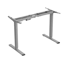Powerton Tischgestell grau / Elektrisch höhenverstellbar / 72 bis 120 cm / Belastbarkeit 100 kg