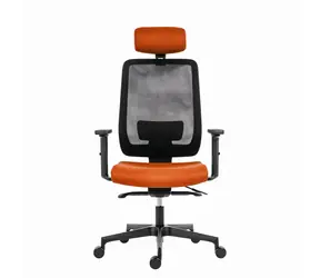 Powerton Lucie orange / Ergonomischer Bürostuhl / Belastbarkeit 130 kg 