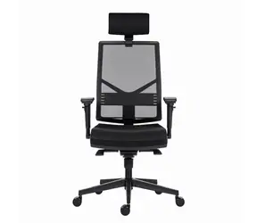 Powerton Marie schwarz / Ergonomischer Bürostuhl / Belastbarkeit 130 kg 