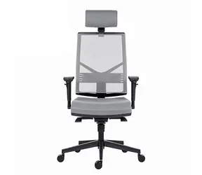 Powerton Marie grau / Ergonomischer Bürostuhl / Belastbarkeit 130 kg 