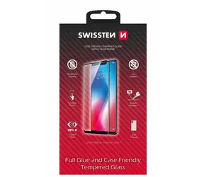 Swissten FULL GLUE COLOR FRAME CASE FRIENDLY Glas für Samsung S916 Galaxy S24 PLUS 5G schwarz