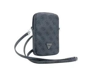 Guess PU 4G Triangle Logo Geldbörse Handytasche Zipper Schwarz