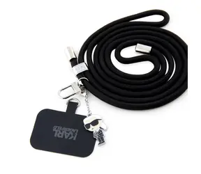 Karl Lagerfeld Universal Crossbody Strap Cord und Ikonik Pins schwarz