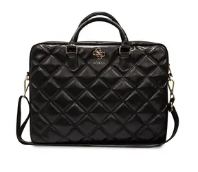 Guess PU Quilted 4G Metal Logo Computertasche 15/16" Schwarz