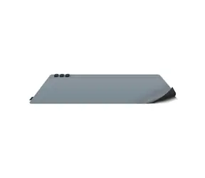 UNIQ Hagen Smart Doppelseitige Schreibtischunterlage mit magnetischen Kabelhaltern Schwarz-Blau / 682 x 350 x 1 mm