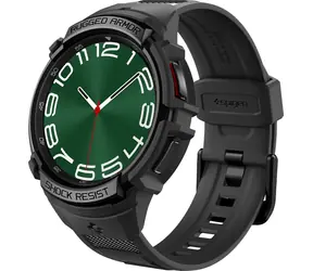 Spigen Rugged Armor Pro Schutzhülle für Samsung Galaxy Watch 6 47 mm Schwarz