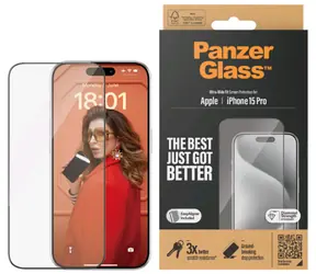 PanzerGlass UWF Schutzglas für Apple iPhone 15 Pro