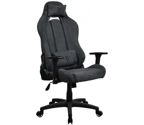 Arozzi Torretta Soft Fabric dunkelgrau / Gaming-Stuhl / Stoffpolsterung / höhen- und winkelverstellbar / 360° drehbar