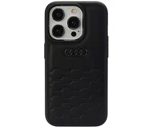 Audi GT Kunstleder-Rückseite für Apple iPhone 15 Pro, schwarz