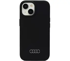 Audi Silikon-Rückseite für Apple iPhone 15 PLUS, schwarz