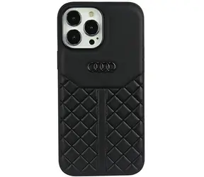 Original Audi Leder-Rückseite für Apple iPhone 13/13 Pro, schwarz