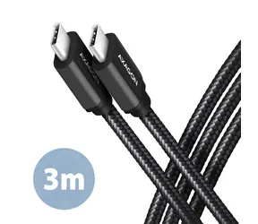 Axagon BUCM-CM30AB HQ Datenkabel USB-C 2.0 - USB-C 60W 3M schwarz