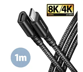 Axagon BUCM32-CF10AB SPEED Datenkabel USB-C 3.2 (M) - USB-C (F) 240W 1m schwarz  