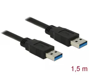 DeLock Kabel USB 3.0 A (M) - USB 3.0 A (M) 1,5m schwarz