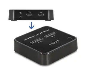 DeLock Dockingstation für 2x M.2 SSD schwarz