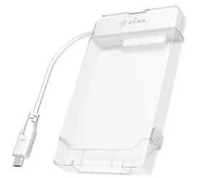 Icy Box IB-AC703-C weiß / Externes Gehäuse für 2,5" SSD / USB 3.2 Gen 1