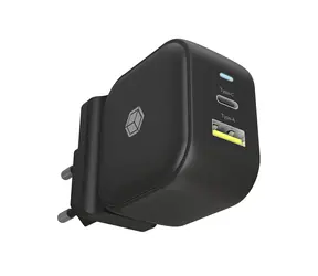 Icy Box IB-PS106-PD schwarz / Ladegerät / 38W / 1x USB-A / 1x USB-C 