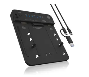 Icy Box IB-2913MCL-C31 schwarz / Klonstation / M.2 & 2,5" & 3,5" / USB 3.2 Gen 2