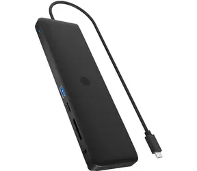 Icy Box IB-DK2116-C schwarz / Dockingstation / USB-A / USB-C / HDMI / DP / GLAN / AUX / SD