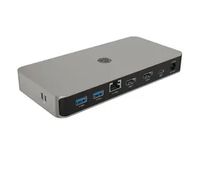 Icy Box IB-DK2880-C41 grau / Dockingstation / USB-A / USB-C / HDMI / GLAN / AUX / SD